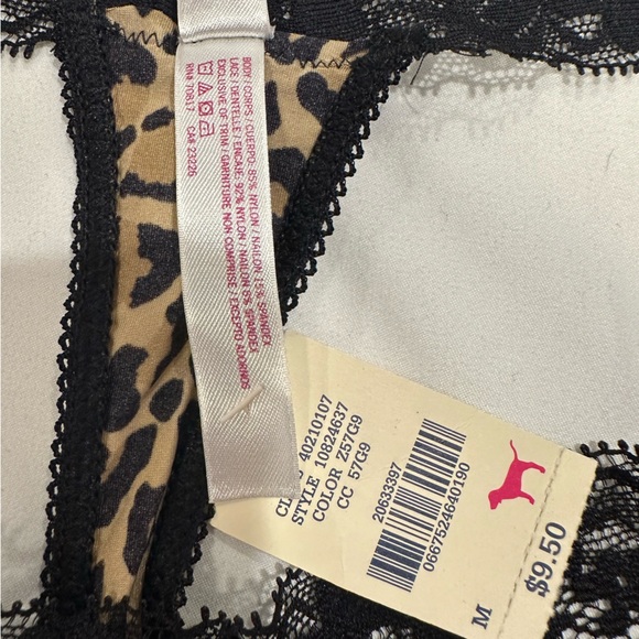 NWT Vintage PINK Victoria’s Secret Animal Print Silky Thong Panty - Picture 4 of 7